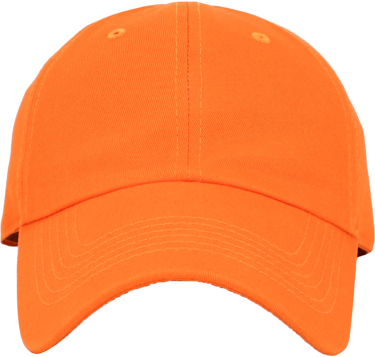 Orange Low Profile Baseball Caps Front View